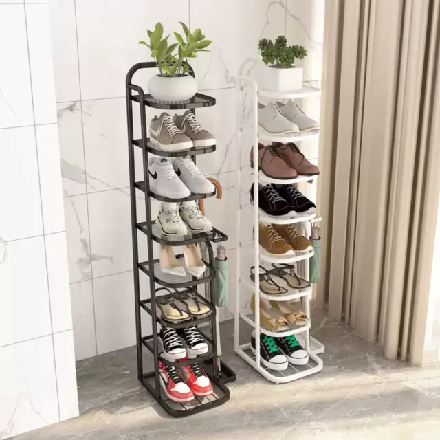 8Ebenen Metall Schuhregal Schuh-Organizer Standregal Schuhständer Bücherregal