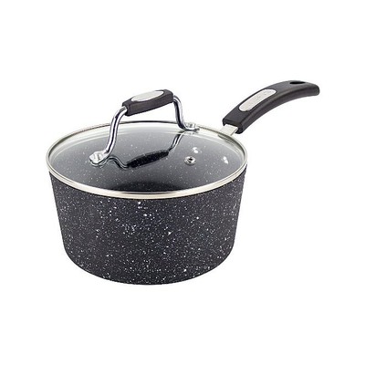 acciaio inox Isolamento termico Pot manico lungo minestra Noddles pentola con coperchio in vetro for la cucina Taglia : 14cm/5.5in Handle Latte Pot 