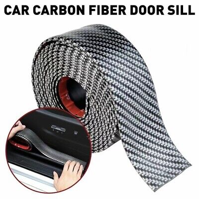 Auto Car Carbon Fiber Door Plate Bumper Sill Scuff Cover Anti Scratch Sticker