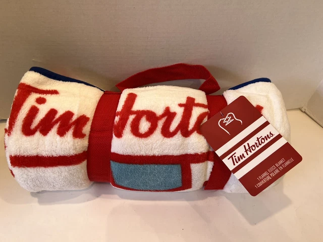 Tim Hortons 2022 Tims Hockey Flannel Fleece Rink Blanket Canada RARE new w tag