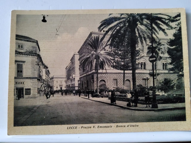 Lecce - Piazza V. Emanuele - Banca D' Italia  cartolina