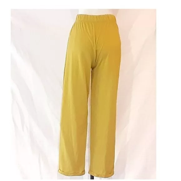Nwt Majestic Filatures Cashmere & Cotton Wide Leg Pants In Chartreuse Size Xs/S 3