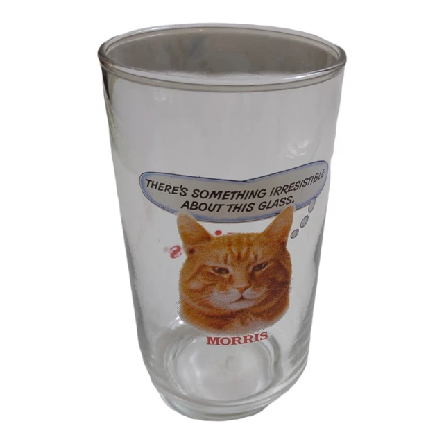 Vintage 1981 Morris the Cat 9 Lives Irresistible Drinking Glass 12 oz Used EUC