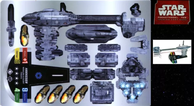 Star Wars Pocketmodel Tcg Bs025 Harasser (Nebulon-B Class Escort Frigate)