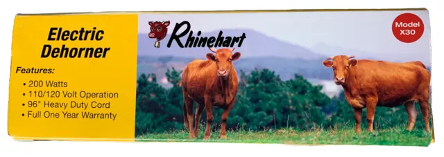 Rhinehart Electric Dehorner Model X30 1/2” Tip Calves & Goats- Made in USA NEW