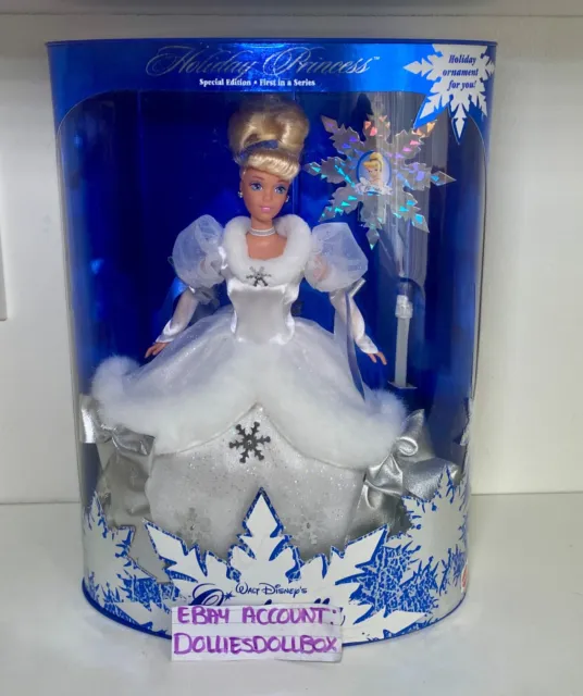 1996 Vintage Mattel Disney Holiday Princess Cinderella Barbie Doll NRFB