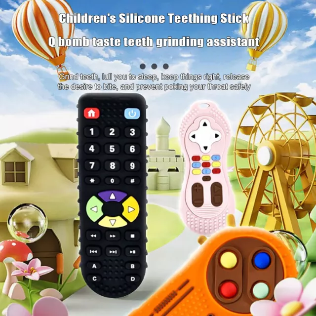 Silicone Baby Teether TV Remote Control Shape Teether   Pain Relief top uk1