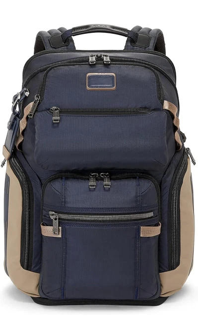 Tumi 146690-A052- Alpha Bravo Nomadic Backpack - Midnight Navy/Khaki *NEW w Tags