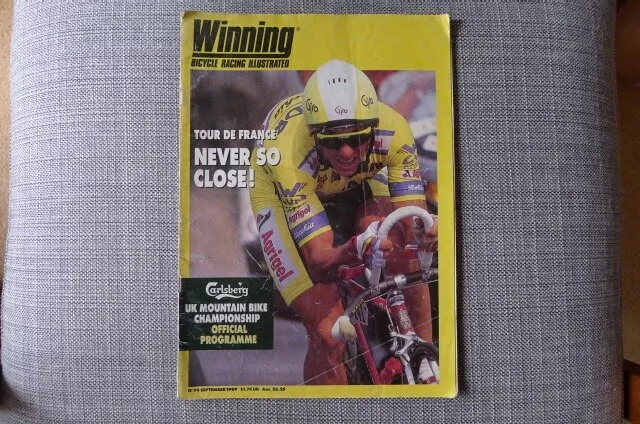 WINNING bicycle racing illustrated SEPT 89 LEMOND FIGNON tour de france cycling