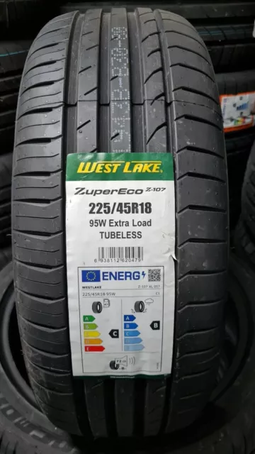 4 Pneumatici estivi 225 45 18 95W XL Westlake Z107 gomme nuove DOT2023