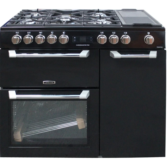 LEISURE PR100F530K DUAL Fuel Range Cooker 3 Ovens 100 cm Black Graded