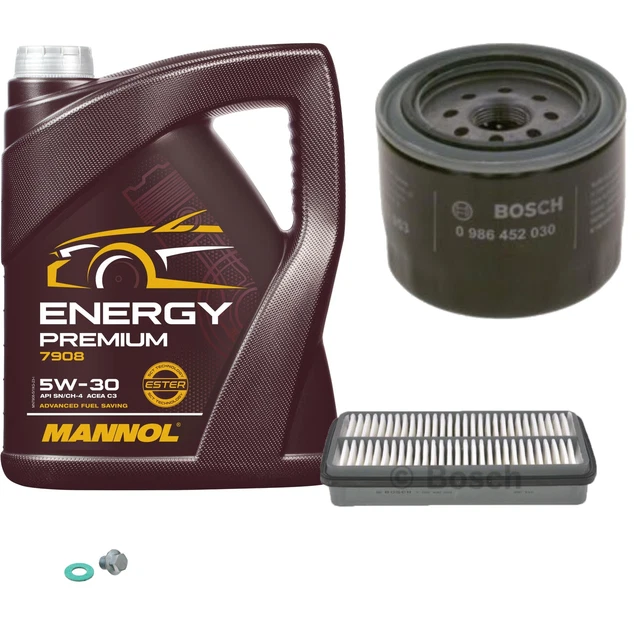 Kit D'entretien Huile Moteur MANNOL Energy 5W-30 5L + Filtre MAHLE – Pour Ford Focus II 1.6 TDCi
