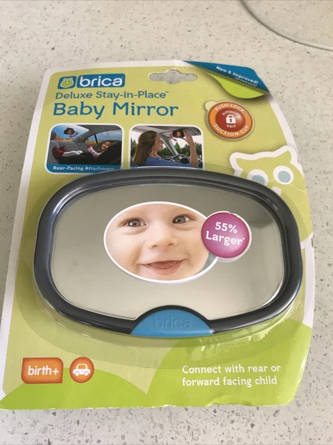 Brica Stay In Place Baby Rear & Forward Facing Car Seat Mirror With Suction Cups