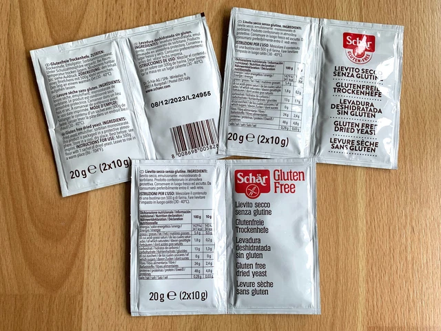 LOT 6 SACHETS LEVURE SANS GLUTEN 10g PAIN PIZZA BRIOCHE PATISSERIE