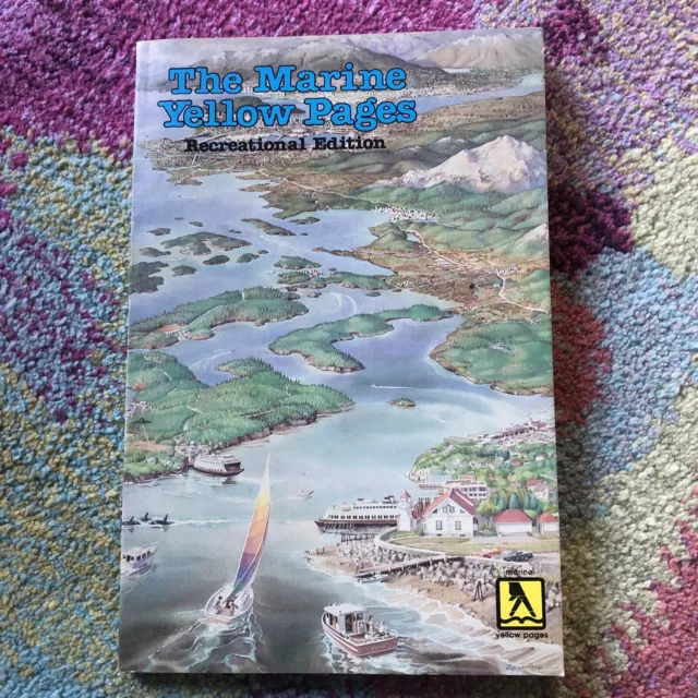 Vintage 1986 Marine Yellow Pages Boating Phone Directory Book Washington Oregon