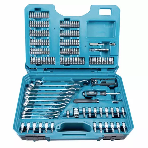 Makita E-10883 221 Piece General Maintenance Kit Screwdriver Spanner Socket Set