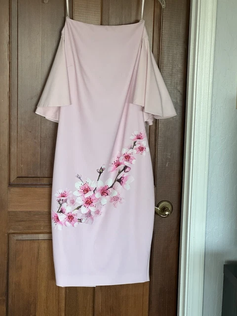 TED BAKER CALINDA Soft Blossom Off Shoulder Dress 5 16 Scraf Bag Lsted Separat 159.50 PicClick UK