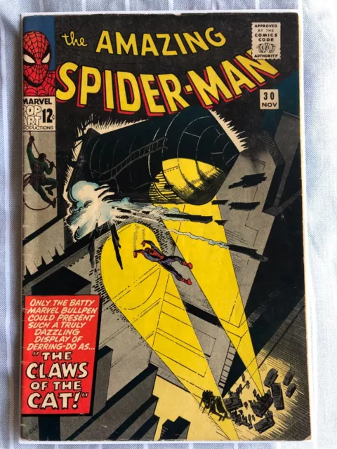 Amazing Spider-man 30 (1965) 1st app of the Cat Burglar, cents