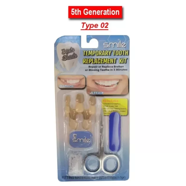 Fausse dents Reparation dentaires placage DENTIER Temporaire smile kit prothese