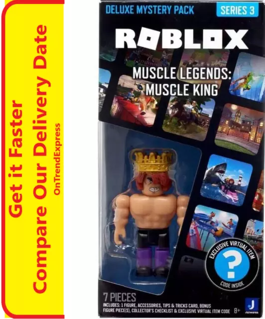 Roblox Series 3 Muscle Legends: Muscle King Deluxe Mystery Pack & Virtual  Item