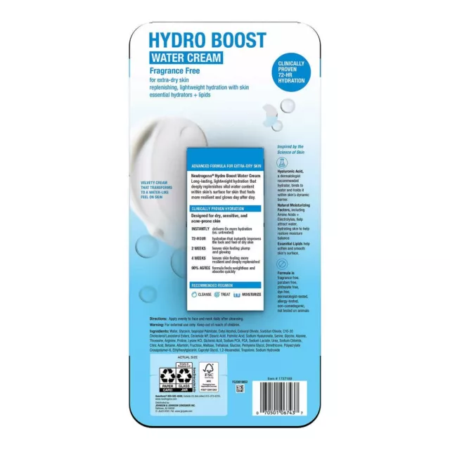 Neutrogena Hydro Boost Eau Crème 1.7 fl oz (50 ML ), 2-pack 2