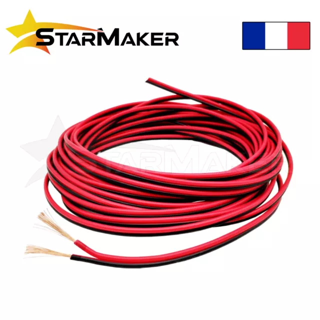 Câble électrique Rouge Noir - 0.75 1.5 2.5 4 mm² - Fil souple haut parleur 2