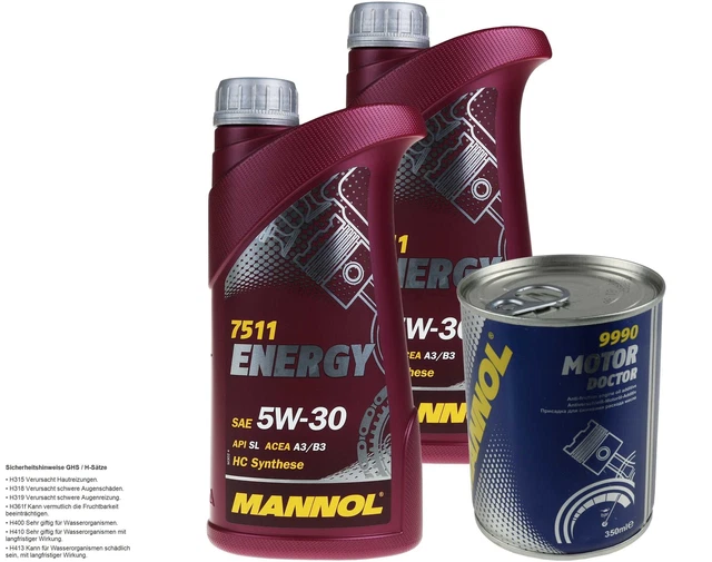 2L Olio Motore MANNOL Energia 5W-30 1x MANNOL Motore Doctor Additivo