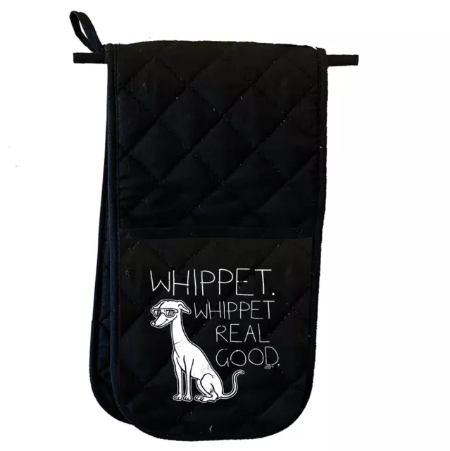 Whippet Whippet Real Good Dog Funny Novelty BBQ Kitchen Double Oven Gloves Mitts