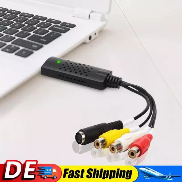 USB Capture Card 1 Channel VCR VHS TV to DVD DVR Digital Converter NTSC PAL DE