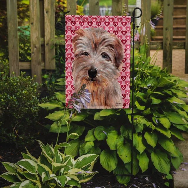 Norfolk Terrier Hearts and Love Flag Garden Size SC9712GF 2