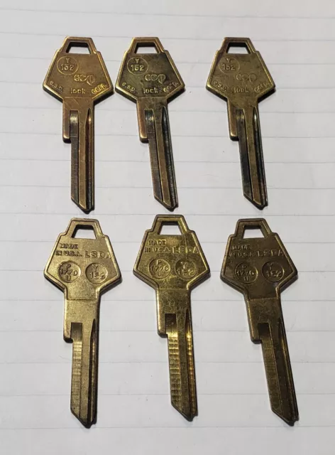 Y152, P1770U e.s.p., LSDA Brass Key Blanks Chrysler x6