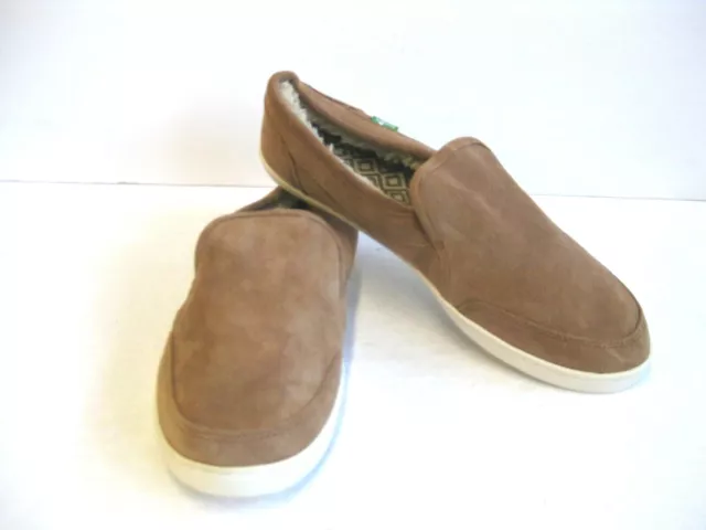 Sanuk Pair O Dice Chill Women Shoes Suede Chestnut Us 9 /Uk 7 /Eu 40