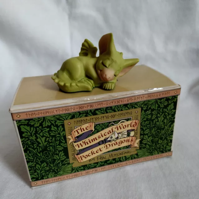 Vintage 1992 Whimsical World of Pocket Dragons NAP TIME Figure Figurine Dragon