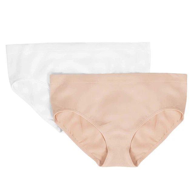 Girls' Big Seamless Bikini Brief (Pack, Sand White, Size Large ef6P
