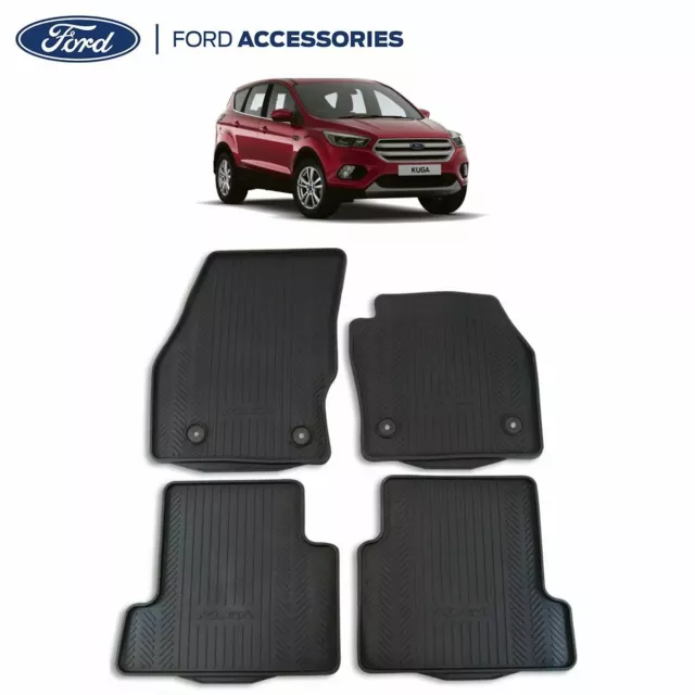 GENUINE FORD KUGA Mk2 Front & Rear Rubber Floor Mats With Logo 2015-2019  1928463 £55.51 - PicClick UK