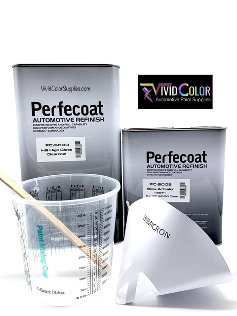 Automotive Clear Coat Kit 2K High Solid Perfecoat 5000 2:1 Slow Activator