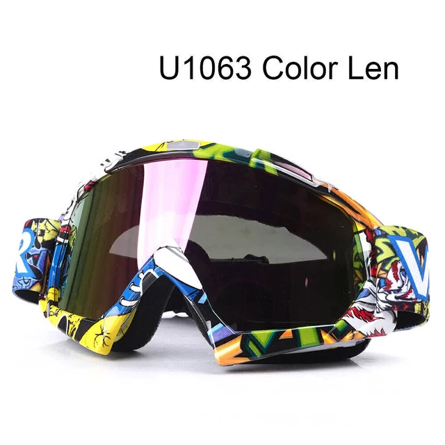Maschera Viso Esterno Occhiali Moto Racing ATV MX Dirt Bike Occhiali Bicicletta