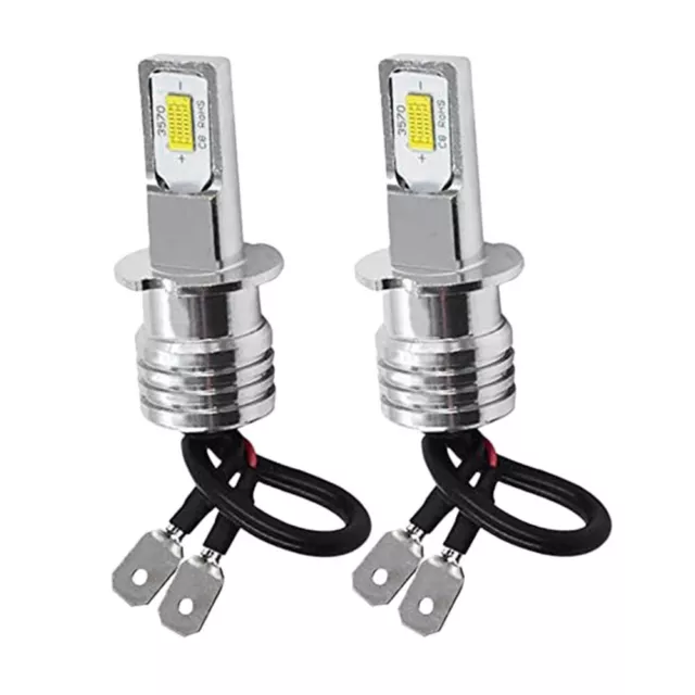 2PCS H3 CSP 3570-LED 100W Bulbs White 6000K Car Fog Light Lamp 12/24V Quality UK