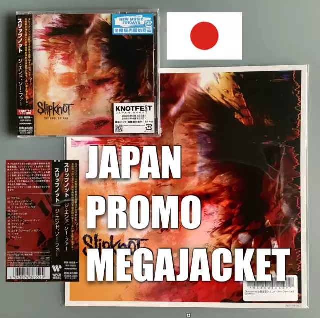 JAPAN PROMO 24X24cm MEGAJACKET+CD WITH 2 OBIS! THE END SO FAR CD SLIPKNOT 2022