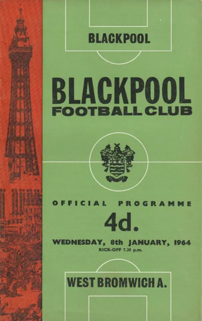 Blackpool v West Bromwich Albion / WBA, 8 January 1964, FA Cup 3rd Round replay