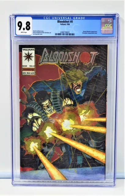 1994 Bloodshot #0 Valiant 3/94 CGC 9.8 White Pages Eternal Warrior Chromium D7