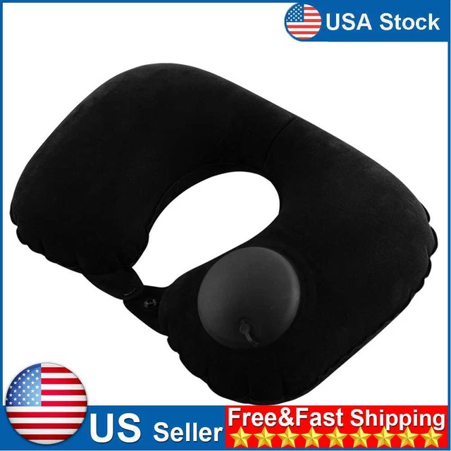 U Shaped Travel Neck Pillow Inflatable Car Head Neck Support for Auto Airplane U