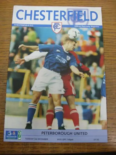 03/12/1996 Chesterfield v Peterborough United