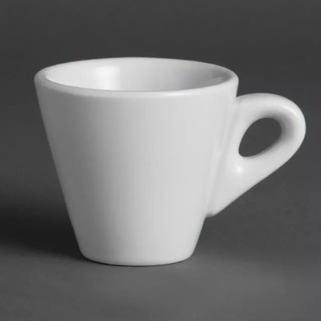 Pack of 12 Olympia Whiteware Conical Espresso Cups 60ml 2oz Porcelain