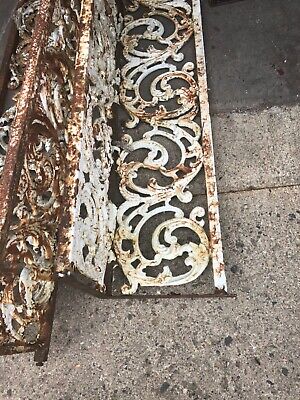 3 vintage c1930/40 metal porch supports decorative detail w brackets 8’ 9” x 13” 2