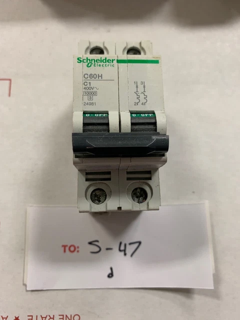 C60H C1 400V 24981 Schneider Electric 2 Pole Breaker Brand New