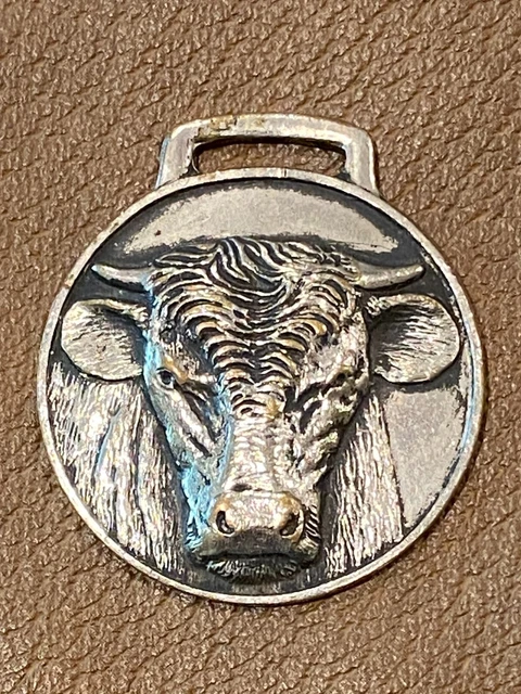 Live Stock Steer Head Watch Fob from Drovers National Bank