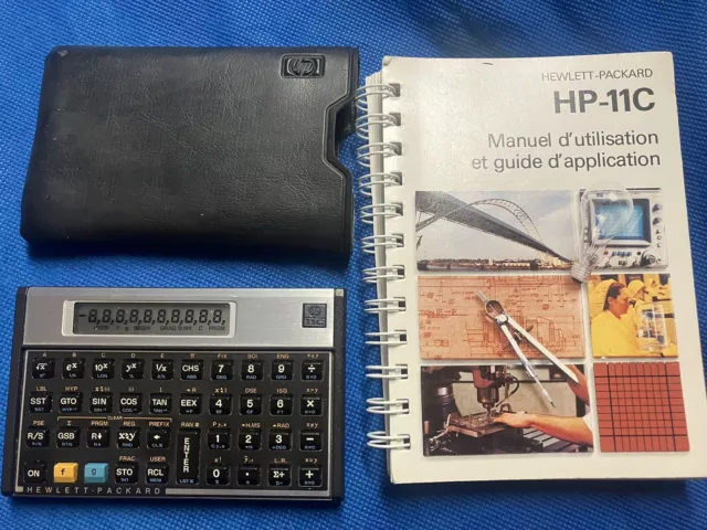 HP 11C calculatrice avec housse et manuel