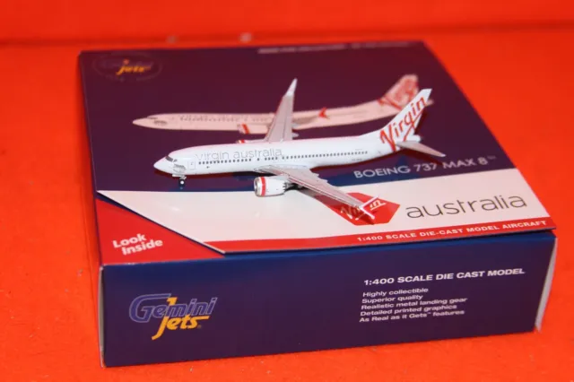 GEMINI JETS GJ2142 VIRGIN AUSTRALIA BOEING 737 MAX 8  reg VH-81A 1-400 SCALE