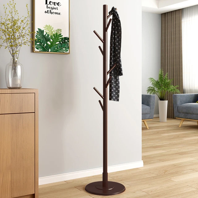 (café)Porte-manteau Sur Pied Arbre En Bois Sur Pied Manteau Vestes Cintre